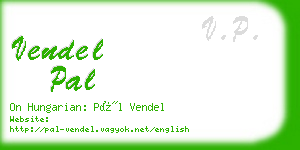 vendel pal business card